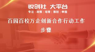 百園百校萬企創新合作行動工作步驟獎補政策