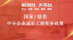 國家/部委中小企業成長工程獎補政策