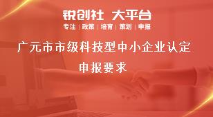 廣元市市級科技型中小企業認定申報要求獎補政策