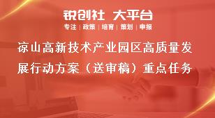 涼山高新技術(shù)產(chǎn)業(yè)園區(qū)高質(zhì)量發(fā)展行動(dòng)方案（送審稿）重點(diǎn)任務(wù)獎(jiǎng)補(bǔ)政策