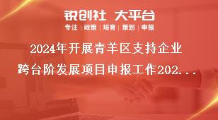 2024年開展青羊區支持企業跨臺階發展項目申報工作2023年期間獎勵項目申報要求獎補政策