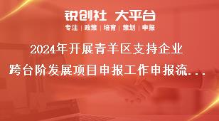 2024年開展青羊區支持企業跨臺階發展項目申報工作申報流程獎補政策