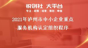 2021年瀘州市中小企業重點服務機構認定組織程序獎補政策