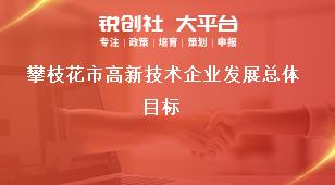 攀枝花市高新技術企業(yè)發(fā)展總體目標獎補政策