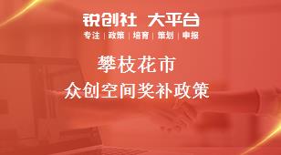 攀枝花市眾創空間相關配套獎補政策
