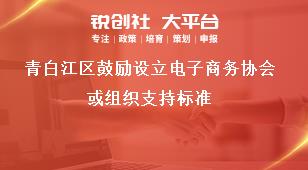 青白江區鼓勵設立電子商務協會或組織支持標準獎補政策