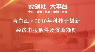 青白江區2018年科技計劃新經濟申報條件及資助額度獎補政策