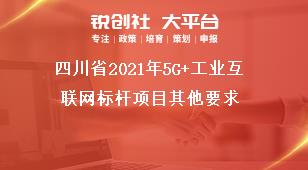 四川省2021年5G+工業(yè)互聯(lián)網(wǎng)標(biāo)桿項目其他要求獎補(bǔ)政策